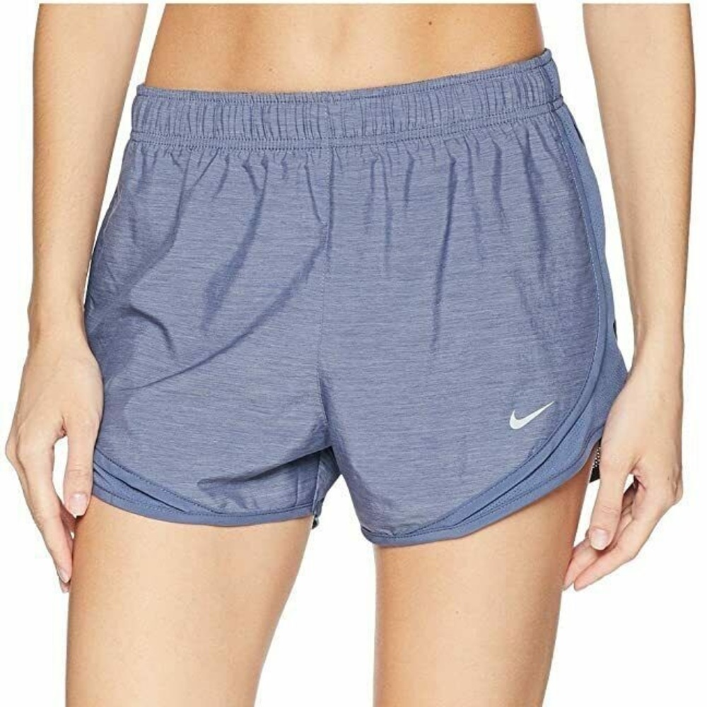 Nike Womens 3'' Heathered Tempo Running Shorts Heather Blue 831558-460 M…